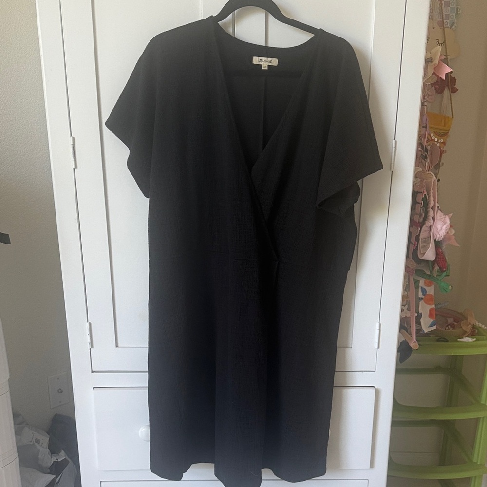 Madewell Classic Black Ribbed dress